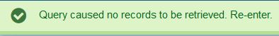 Query Caused No Records Example